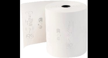 Exacompta 30x Rollen voor kastickets 80x80x12x76 - 1 laags thermisch 55g/m2 zonder Phenol - Longlife papier - Wit - 43818E