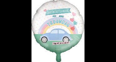 Folieballon trouwdag - 45cm - Pdparty
