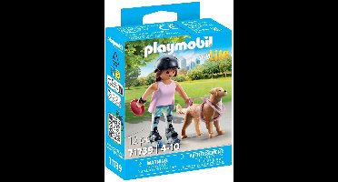 PLAYMOBIL My Life - Schaatser met Retriever - Dynamische duo - 71739