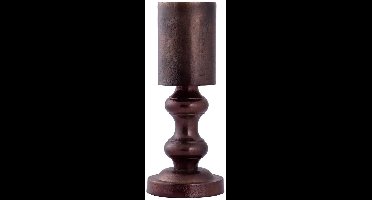 PTMD Kandelaar Nessa - 13x13x31 cm - Aluminium - Koper