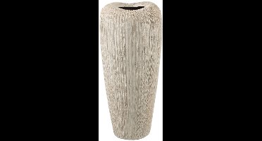 PTMD Bloempot Zinet - 16x16x38 cm - Keramiek - Taupe