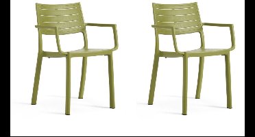 Keter Metaline tuinstoel - 2 stuks - 53,3x60,2x81,3 cm - Groen