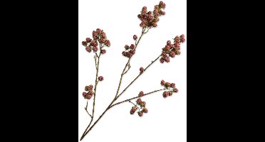 Silk-ka Kunstbloem-Zijden Bloem-Fruittak Bramen Zijde Zalm-Roze 107cm