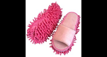 S&E 1 Paar Mop Slippers – Dweilsloffen voor Houten Vloeren en Tegels (Maat 39-42) - Roze
