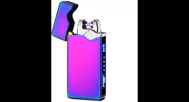 THAR Plasma Aansteker – USB Oplaadbaar & Windproof – Elektrisch – LED Indicator – Draadloos – Luxe Cadeauverpakking - Regenboog