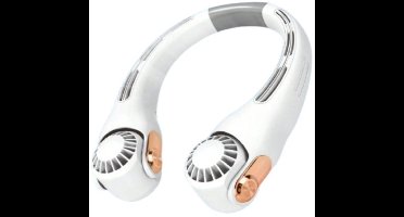 S&E Draagbare Nekventilator – 3 Snelheden – USB Oplaadbaar – Stil – Wit