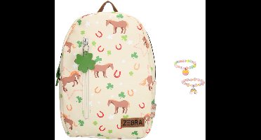 Zebra Rugzak Paard - kinderrugtas, rugtas, kinderrugzak, schooltas + armbandje