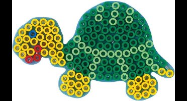 Hama MAXI SCHILDPAD strijkkralen vormpje / figuur / grondplaat voor extra grote maxi strijkparels (strijkkralenbordje / legbordje dier dierentuin groot) creatief cadeau voor kleine kinderen / peuters en kleuters