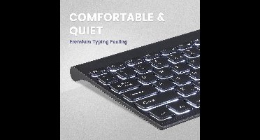 Perixx Periboard 429 compact ergonomisch toetsenbord - Stille Scissor toetsen - backlight - QWERTY/US