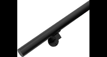 Zwarte Trapleuning 250 cm met 3 houders