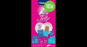 Vitakraft Kattensnack - Jelly Lovers - Zalm & Schol - 10 x 6 st - 15 g