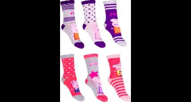 Peppa Pig sokken - 6 pack - Maat 31 - 34