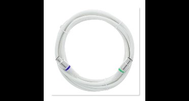Q-Link coax kabel KK stekker recht wit 3 meter