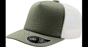 Atlantis Mid Visor 5 Panel Trucker Cap opnemen (Olijf)