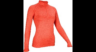 Avento Sportshirt Lange Mouw - Dames - Koraal mêlee/Wit/Zilver - 44