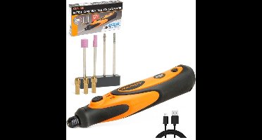 HANDY - Elektrische Graveerpen Draadloos / Graveergereedschapset - 4 Frezen - Ingebouwde Batterij - Graveerapparaat USB Oplaadbaar - met Graveeraccessoires voor Houtsnijwerk, Glas, Hout, Metaal, Steen, Kunststof, Keramiek, Sieraden Nagels