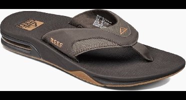 Reef Fanningbrown/Gum Heren Slippers - Zwart/Bruin - Maat 47