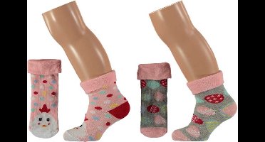 Apollo Babysokken Pasen 2-pack Junior Katoen Roze Maat 56-68