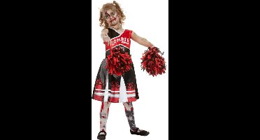 Smiffys - Zombie Cheerleader Kinder Kostuum - Kids tm 6 jaar - Rood