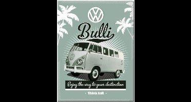 VW Enjoy the way. Koelkastmagneet 8 cm x 6 cm.