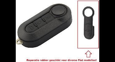 Autosleutel rubber pad 3 knoppen geschikt voor Fiat sleutel / 500 / Punto / Ducato / Panda / Lancia Ypsilon / Peugeot Boxer / Citroen Jumper / Iveco Daily / fiat sleutel behuizing rubber knoppen zwart
