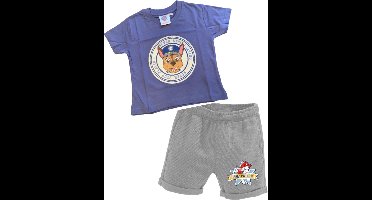 Paw Patrol set - broek + t-shirt - grijs/blauw - maat 86/92