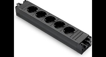 Bachmann Step - Stekkerdoos - 5x 230V - GST18-3 In- en uitgang - Zwart