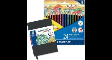 STAEDTLER Noris Kleurkrijt, doos van 24 + notitieboekje