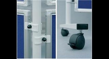 FRANKEN Wielset voor verplaatsbaar wandsysteem ECO, zwart