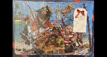 King Postpuzzel piraten | 100 stukjes | Brievenbuscadeau | Wenskaart