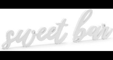 Tafeldecoratie Sweet Bar Wit 37cm - Feestdecoratie - Multi colour - Plastic -