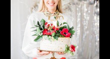 Partydeco - Cake Topper gold - 50 jaar