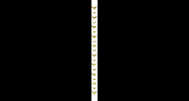 PARTYDECO - Metallic gouden vleermuis slinger 150 x 11 cm