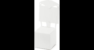 Partydeco - Bedank doosje stoel met kaartje wit (10st)