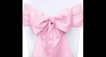 Partydeco - Stoel strikken satijn Pink (10 stuks)