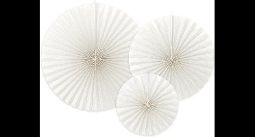 Waaiers Off-White - 3 stuks