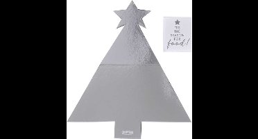Hapjesplank Kerstboom Zilver
