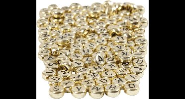 CC Plastic Letterkralen 7 mm Goud 200 stuks