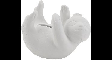 Creativ Company Teracotta Spaarpot Luiaard 11x6x5 cm 6 stuks