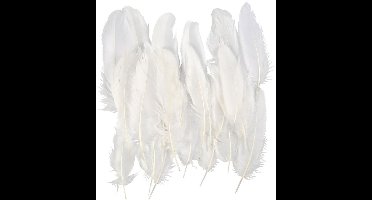 CC Ganzenveren 15 cm Wit 70 stuks