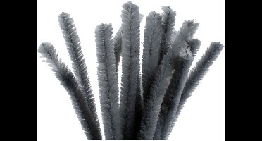 CC Chenilledraad Grijs 15mm 15 stuks