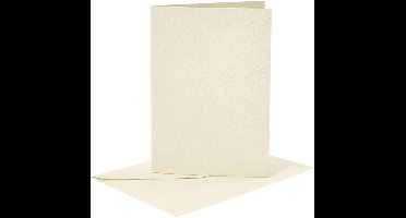 CC Kaarten & Enveloppen Parelmoer 10,5x15 cm Off-White 4 stuks
