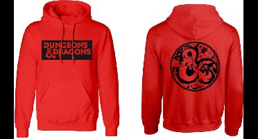 Uniseks Hoodie Dungeons & Dragons Logo Rood - XXL