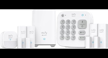 eufy Security - 7-Piece Alarm Kit - Wit,Beveiligingssysteem - Keypad - Bewegingssensor - 4 Raam-/deursensors