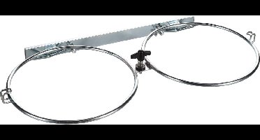 FLAMINGO Wandgemonteerde honden voerbakhouder 2x20 cm 43024