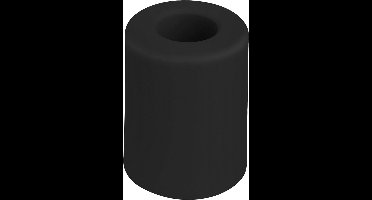 Deltafix Deurbuffer - deurstopper - zwart - rubber - 50 x 35 mm - schroefbevestiging
