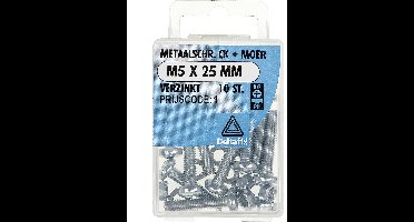 Metaalschroeven cilinderkop verzinkt m5x25mm