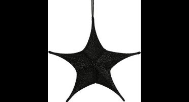 Decostar Kersthanger Ster Maria 40 Cm Textiel Zwart