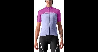 Castelli Velocissima Korte Mouw Wielertrui Blauw,Paars XS Vrouw