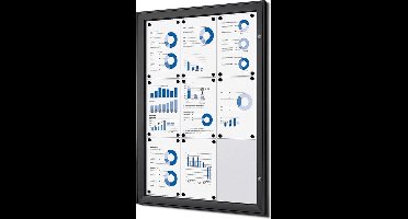 Indoor Vergrendelbaar Notitiebord SCS 9x A4 Zwart - Syna SCS9XA4C9005 - Horeca & Professioneel
